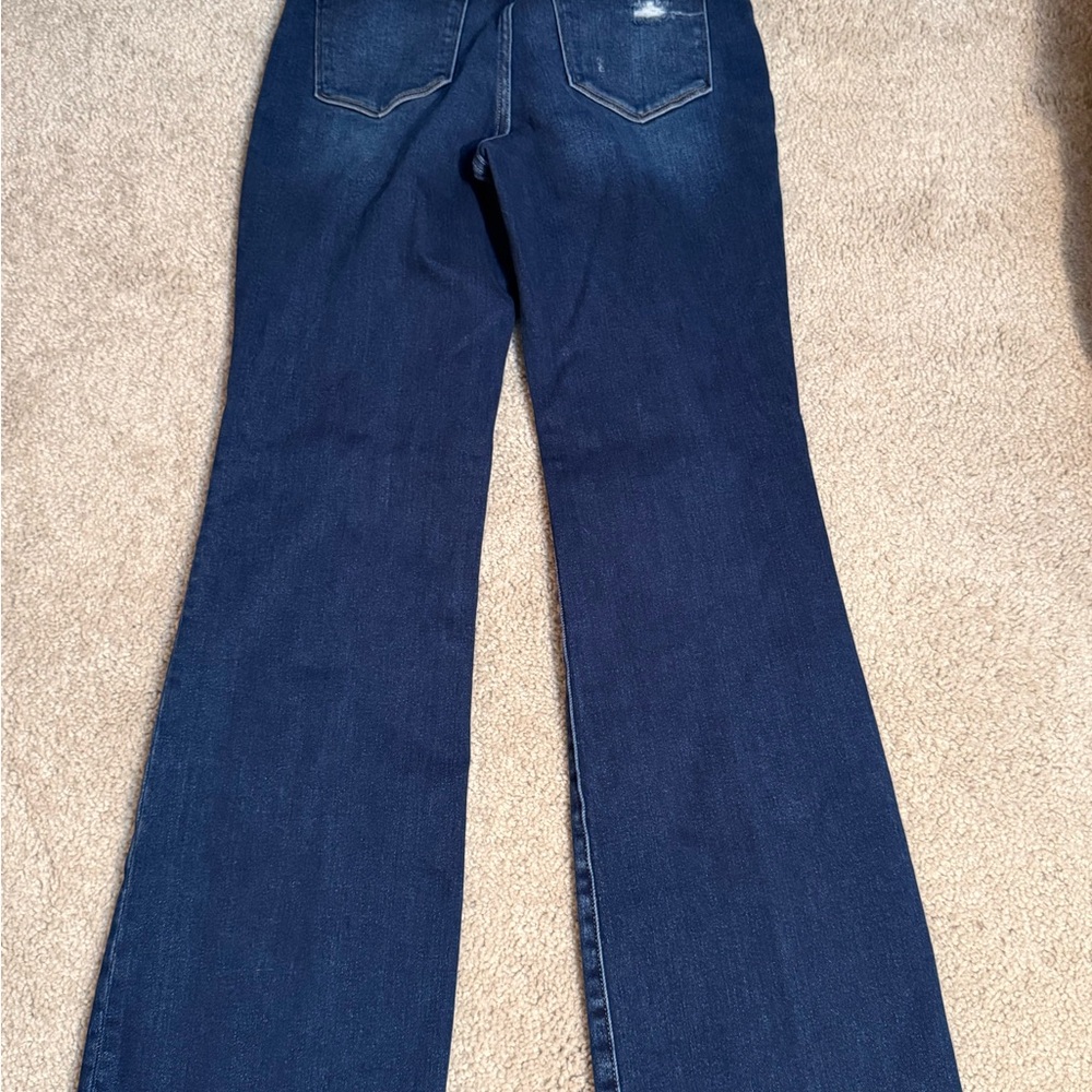 Elegant Dark Blue Flare Jeans